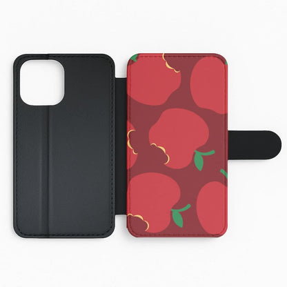 Teacher Apples Pattern Flip Phone Case