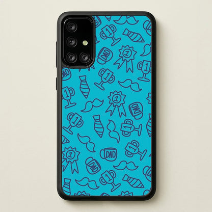 Dad Doodles Pattern Galaxy A71 Case