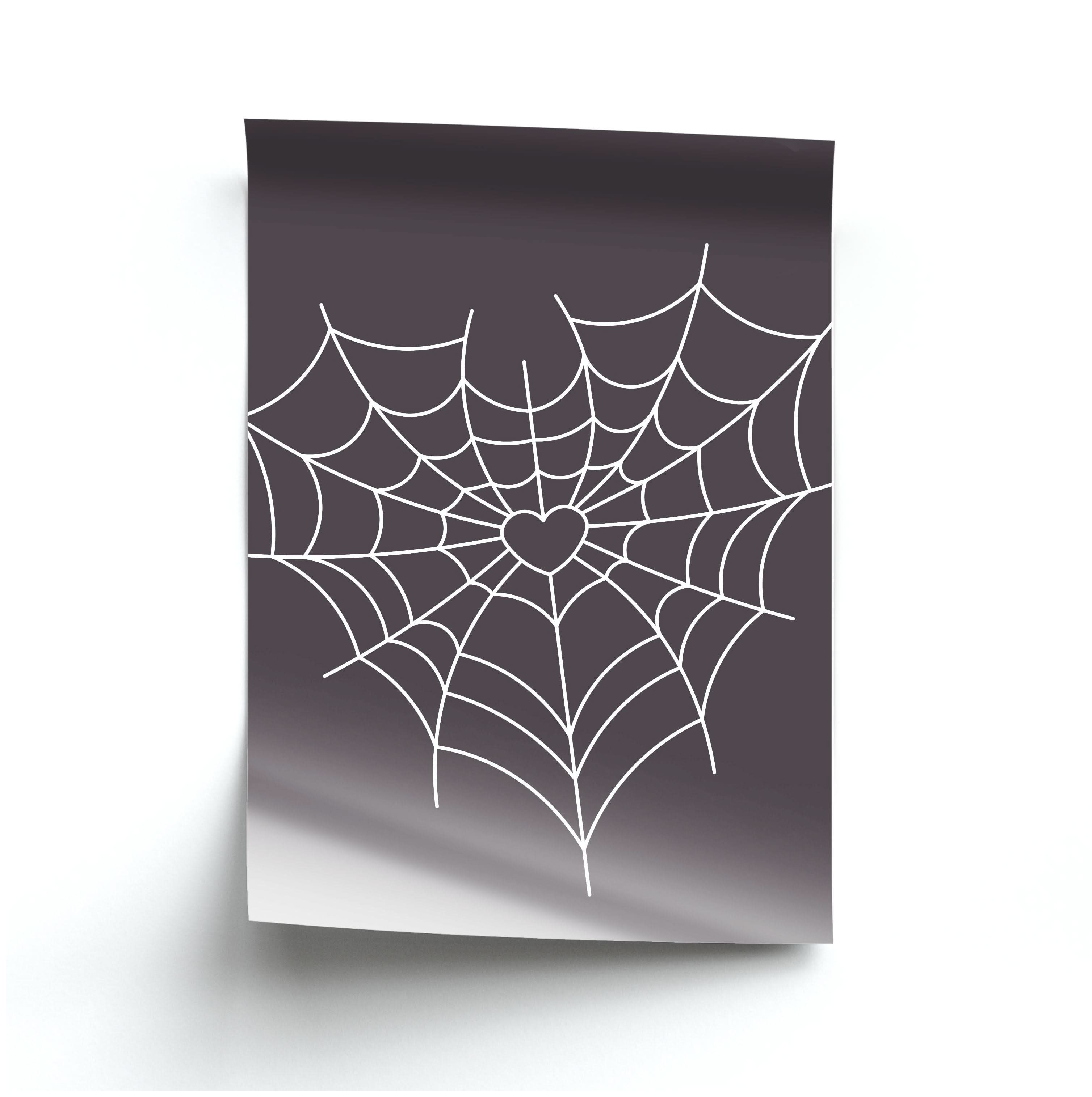 Spiderweb Hearts I Poster