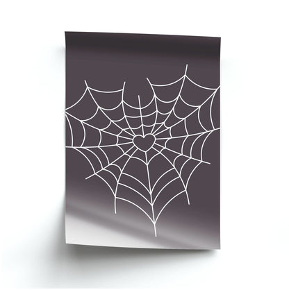 Spiderweb Hearts I Poster