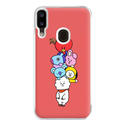 Red BT21 - RJ, Mang, Koya, Chimmy, Cooky, Shooky, Tata - K Pop Phone Case