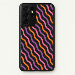 Wavy Abstract Halloween Pattern Galaxy S21 Ultra Case