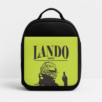 Lando Black And Green  Insulated Lunch Bag