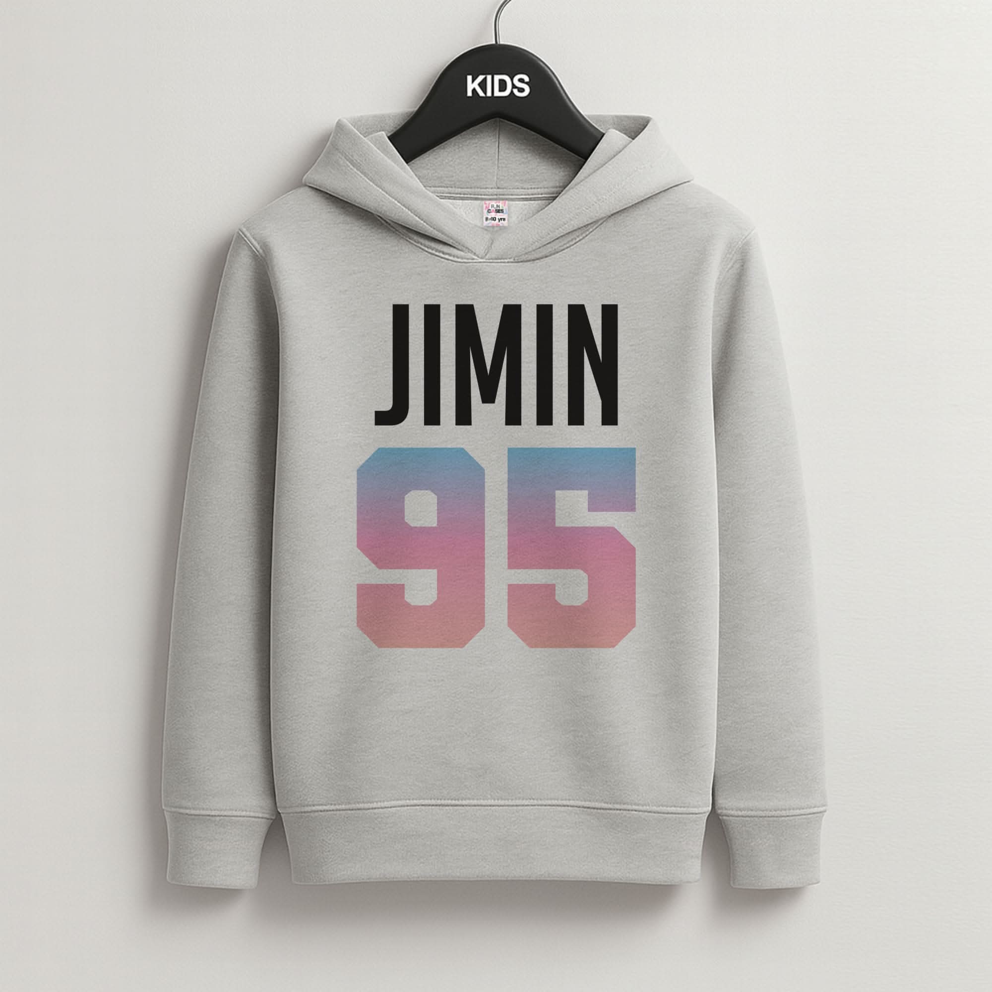 Jimin 95 Grey Kids Hoodie