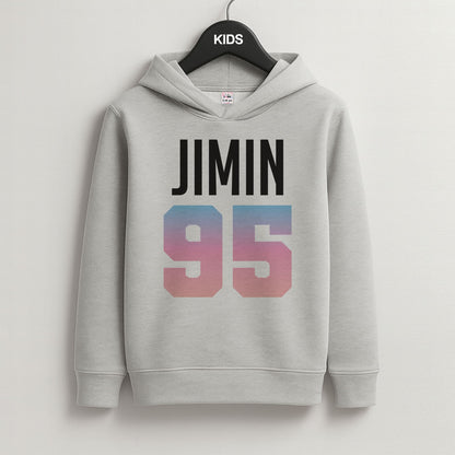 Jimin 95 Grey Kids Hoodie