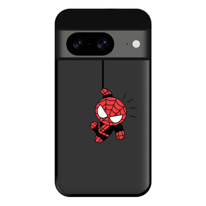 Gray Hanging Spider Hero Google Pixel 8a Case