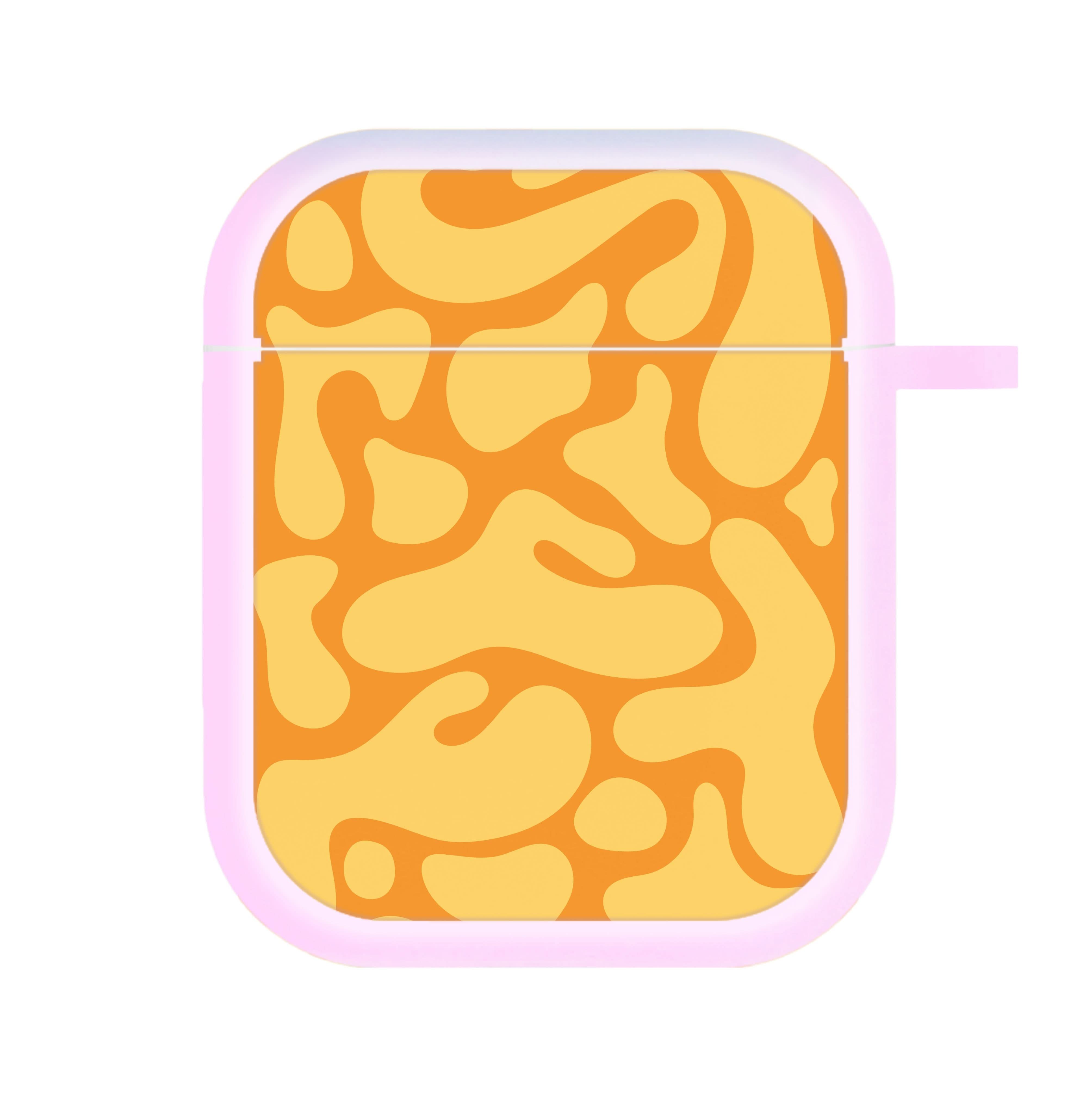 Yellow Blobs Abstract Pattern AirPods Case
