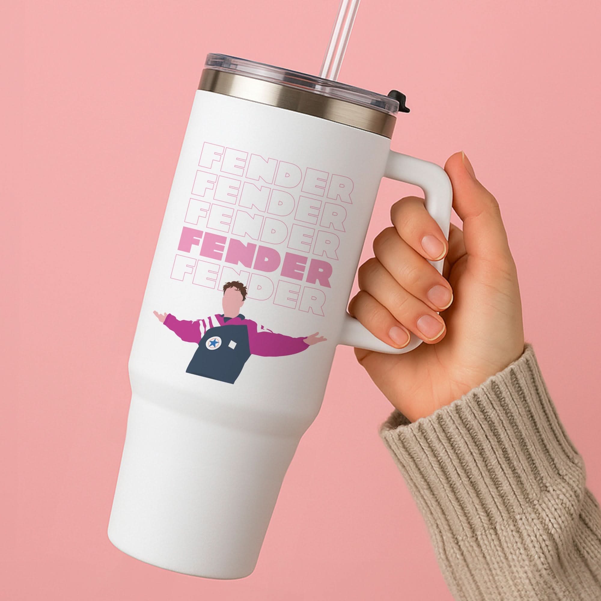 Fender Pink Sports Jersey Tumbler