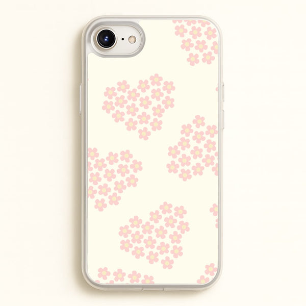 Flower Hearts Pattern iPhone 6 / 7 / 8 / SE Case