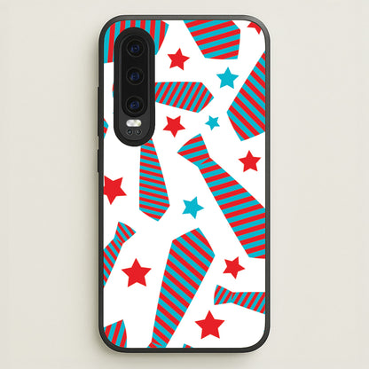 Tie And Stars Pattern Huawei P30 Case