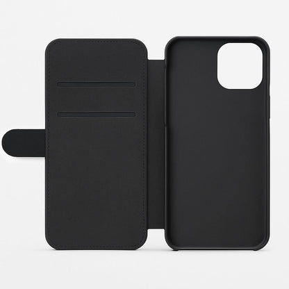 Fender Orange Song List Flip Phone Case with Card Slots