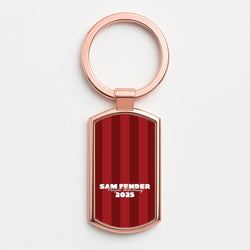 Stripes People Watching 2025 Rose Gold Keyring