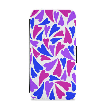 Bisexual Hearts - Pride Flip / Wallet Phone Case