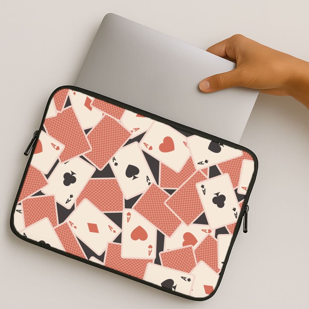 Playing Cards Collage Pattern MacBook Cover