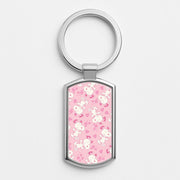 Cartoon Beagle Valentine Hearts Pattern Luxury Keyring 1