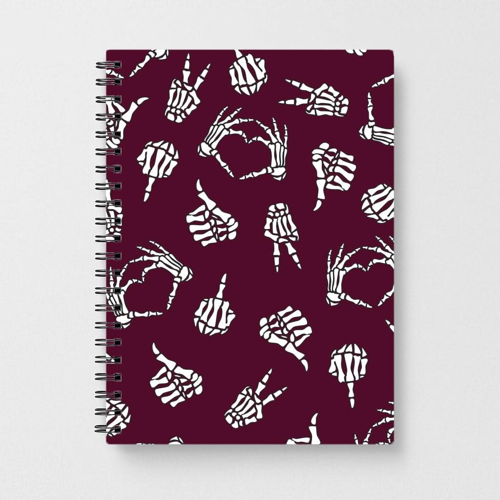 Skeleton Hands Pattern Notebook