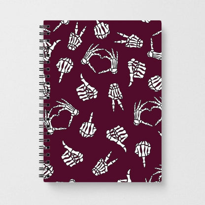 Skeleton Hands Pattern Notebook