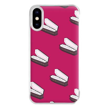 Bright Pink Coffin Pattern iPhone X / XS Case