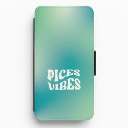 Pices Vibes Gradient Zodiac Flip / Wallet Phone Case