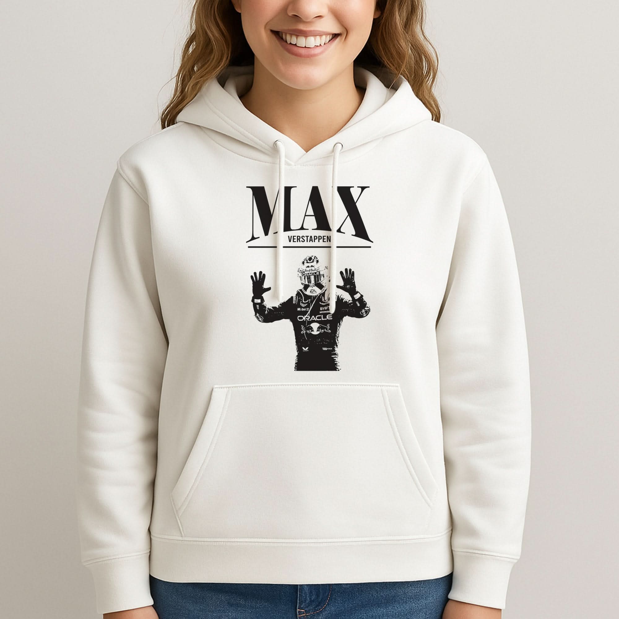 Max Blue And Red Womans Hooded Sweatshirt