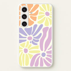 Pastel Abstract Flowers Galaxy S25 Plus Case