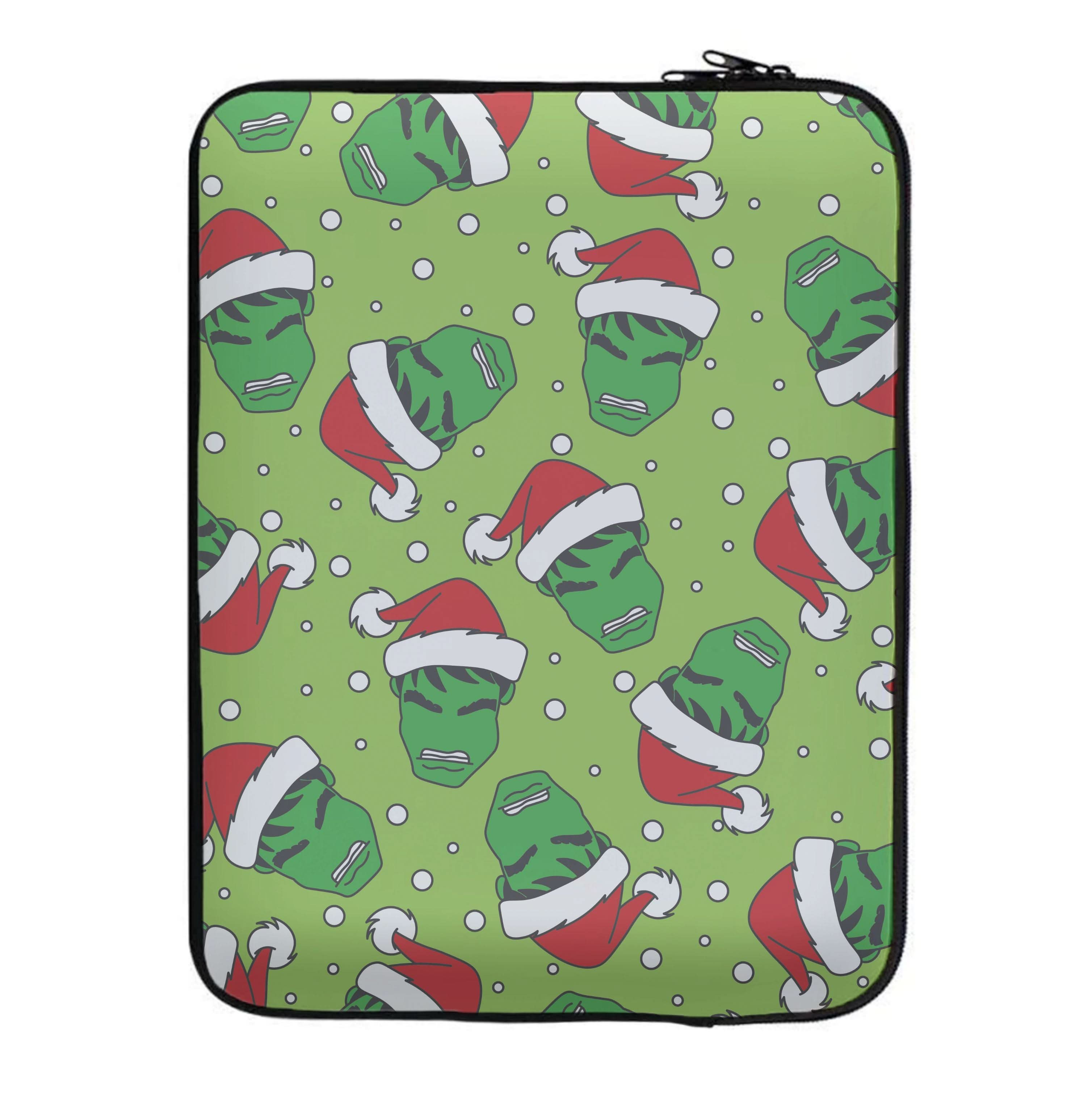 Green Christmas Pattern Laptop Sleeve