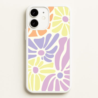 Pastel Abstract Flowers iPhone 11 Case