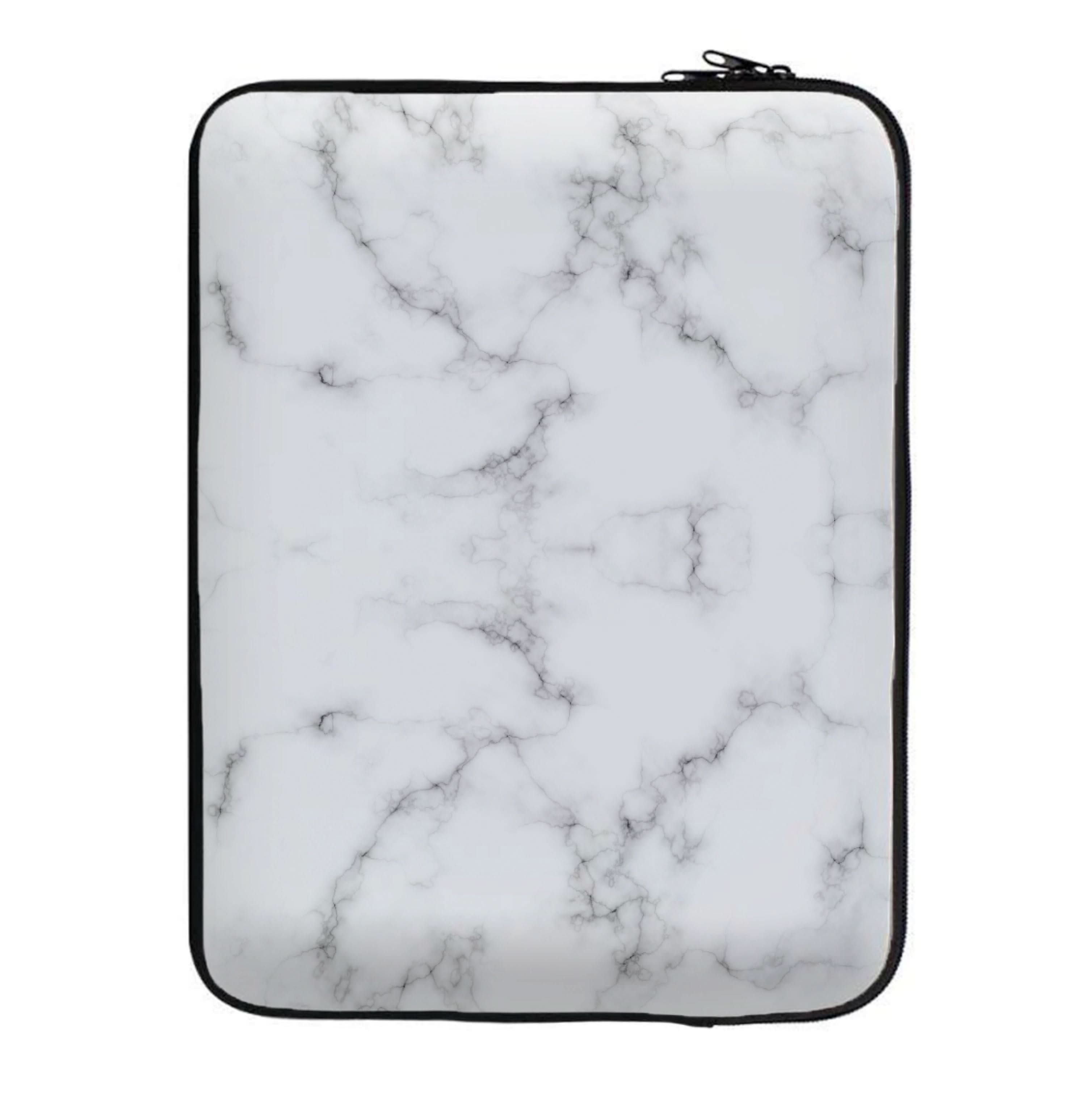 White Marbled  Laptop Sleeve