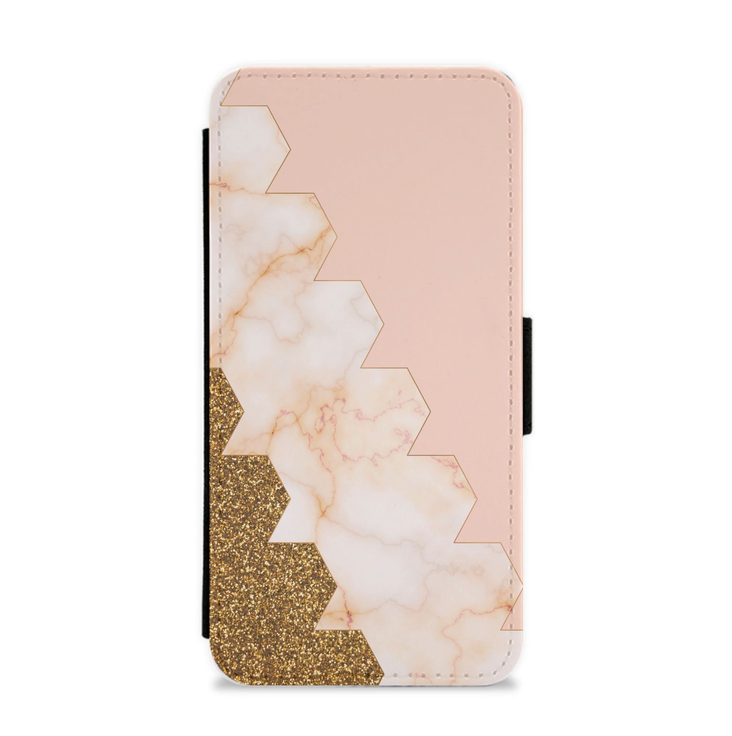 Glitter And Marble Geometric  Flip / Wallet Phone Case