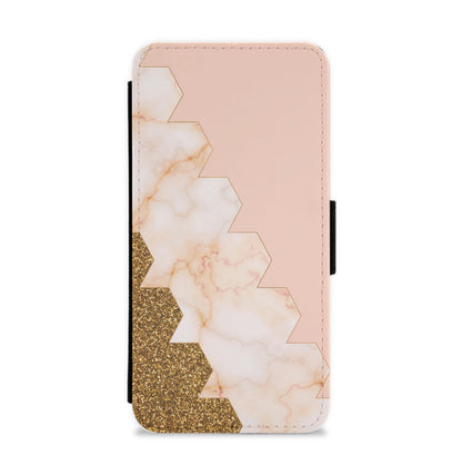 Glitter And Marble Geometric  Flip / Wallet Phone Case