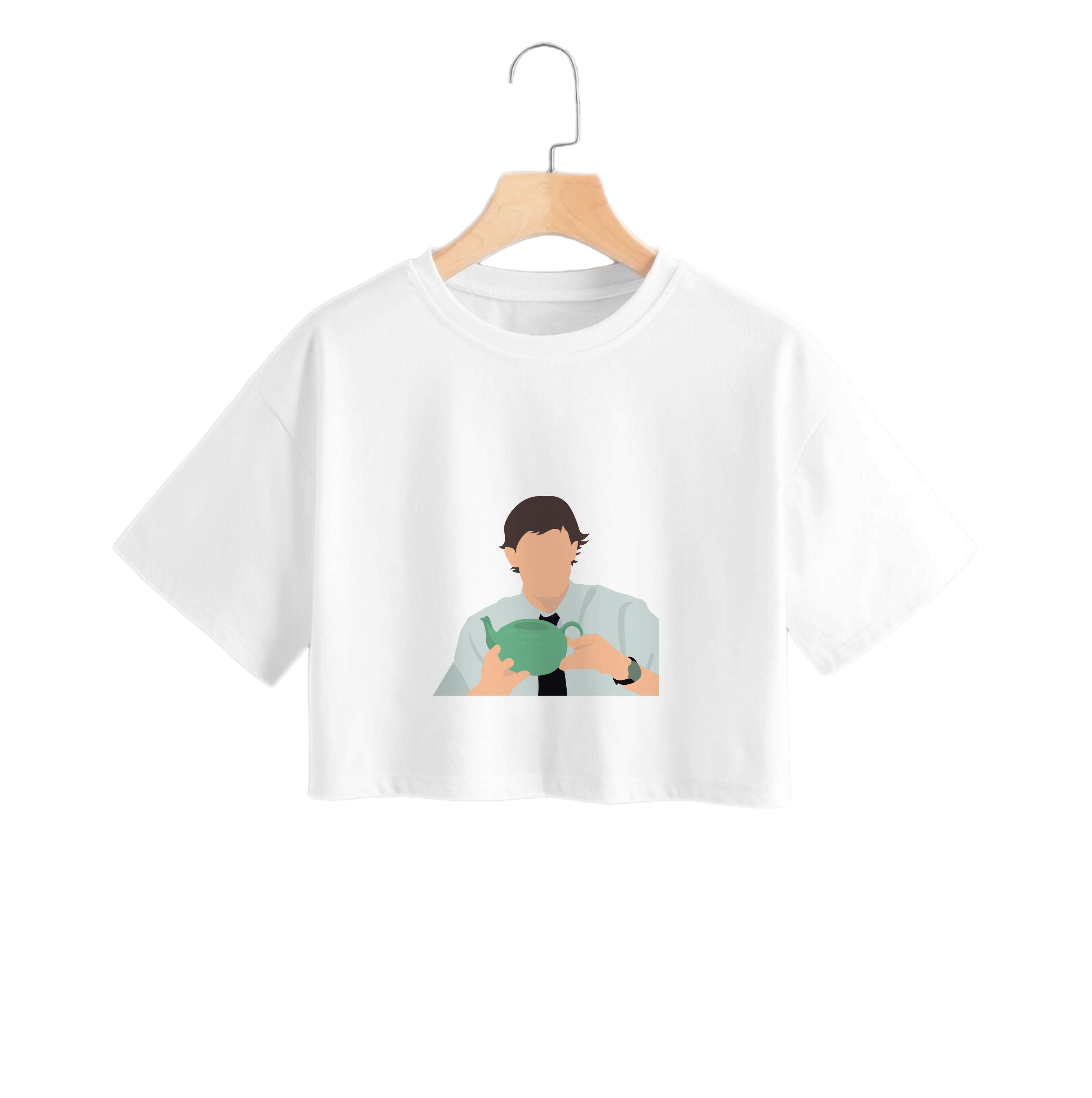 Jim's Tea Pot For Pam Crop Top