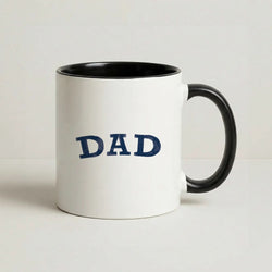 DAD Letters Black Mug