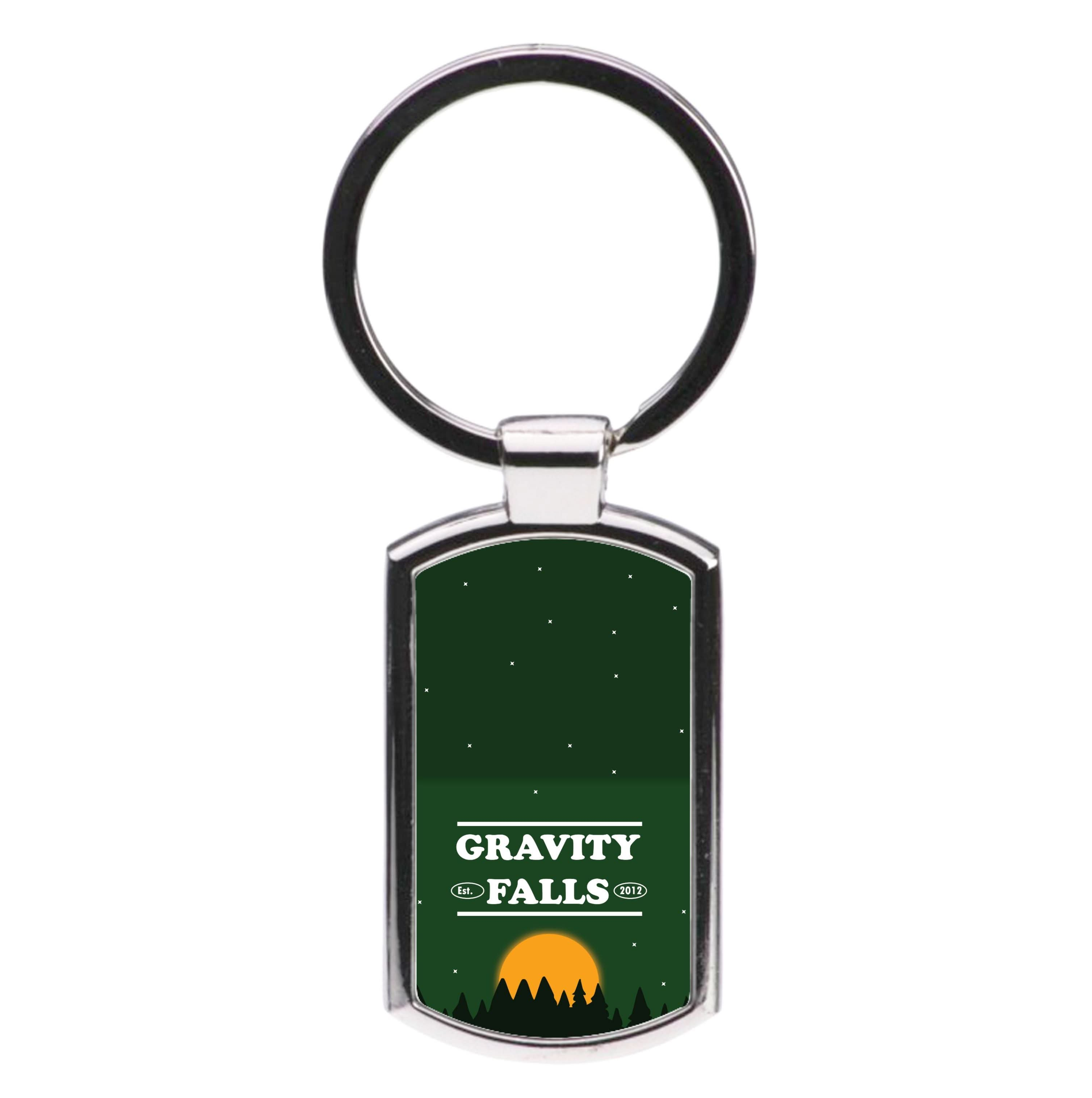 Green Forest Sunset  Luxury Keyring