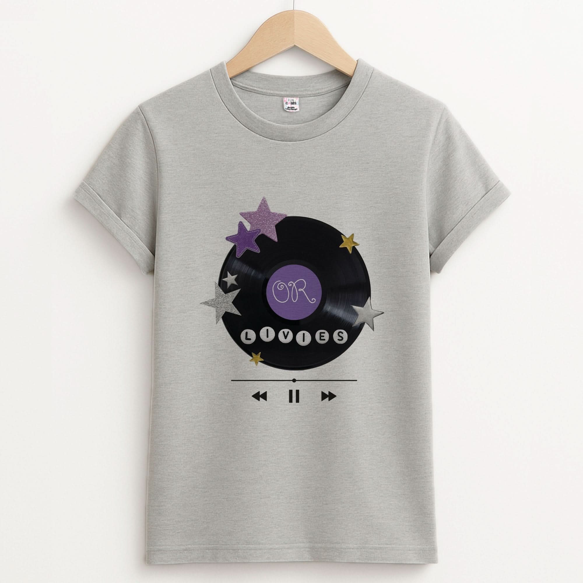 Amethyst Vinyl Scrapbook Unisex Grey T-Shirt