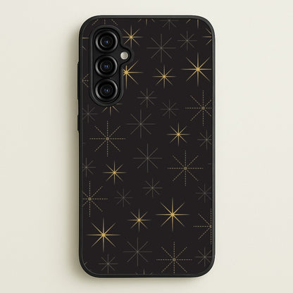 Christmas Gold Stars Pattern Galaxy A54 Case