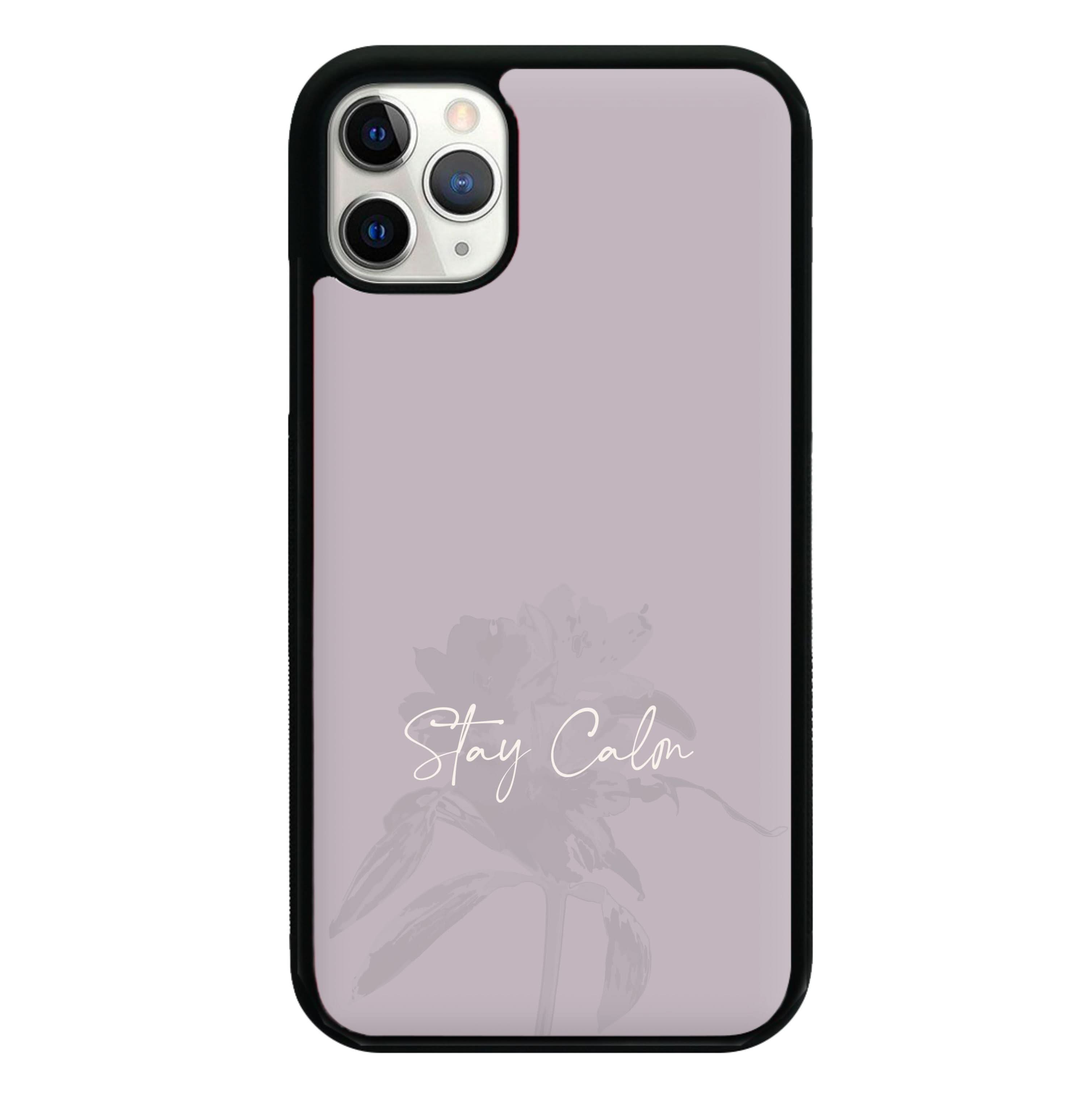 Mauve Stay Calm Phone Case