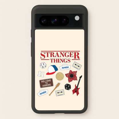 Stranger Things Cartoon Icons Google Pixel 8 Pro Case