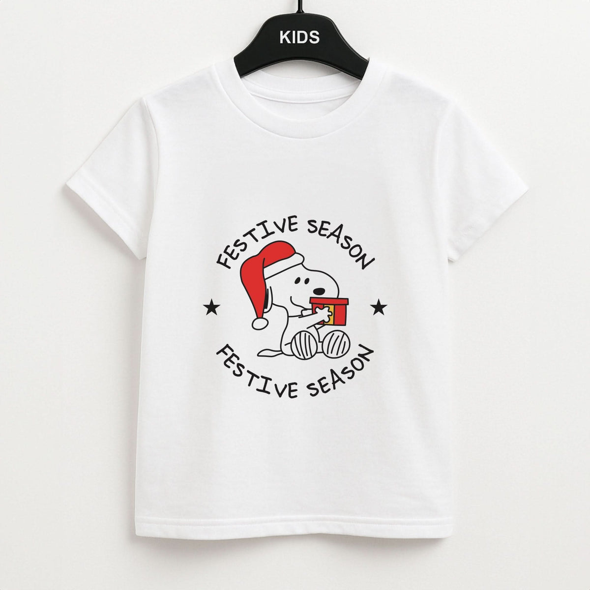 Cartoon Beagle Festive Season Kids T-Shirt