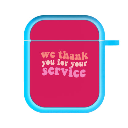 We Thank You For Your Service - Heart TV AirPods Case