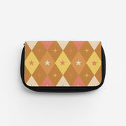 Retro Christmas Argyle Pattern Pencil Case 1