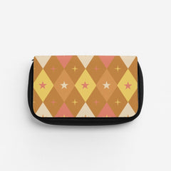 Retro Christmas Argyle Pattern Pencil Case