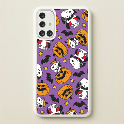 Cartoon Beagle Halloween Pattern Galaxy A71 Case