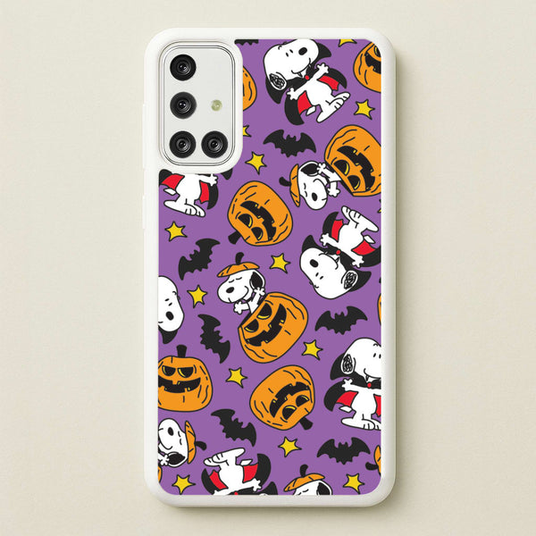 Cartoon Beagle Halloween Pattern Galaxy A71 Case