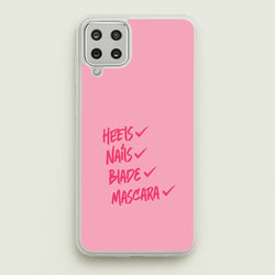 Heels, Nails, Blade, Mascara Galaxy A12 Case