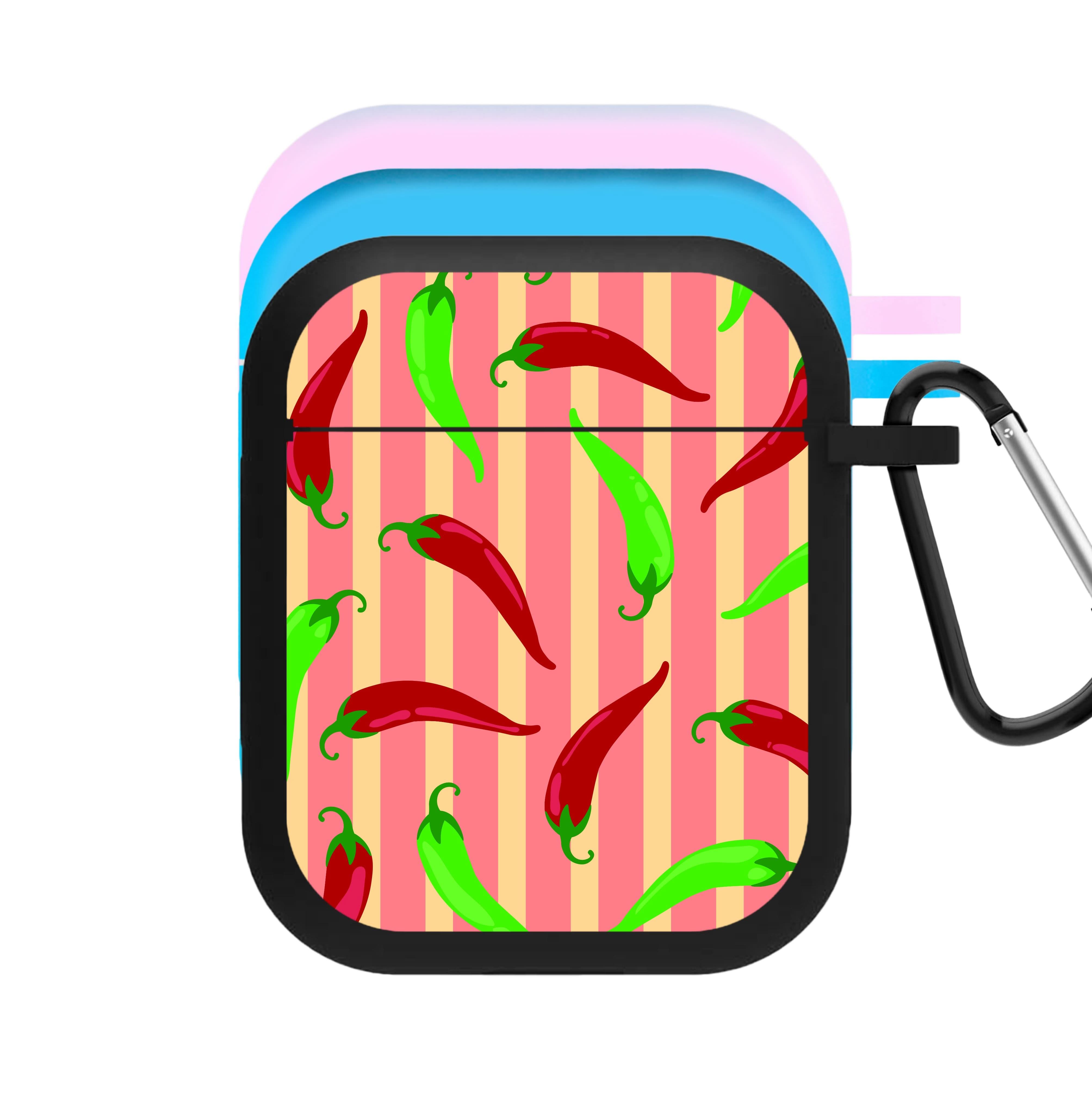 Chilis With Stripes Pattern AirPods Case