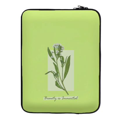 Beauty Is Immortal Press Flower Laptop Sleeve