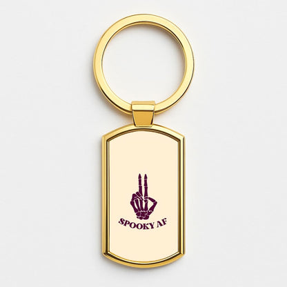 Spooky AF Gold Keyring