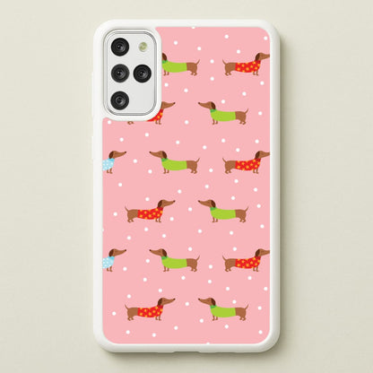 Christmas Jumpers Dachshund Pattern Galaxy S20 Plus Case