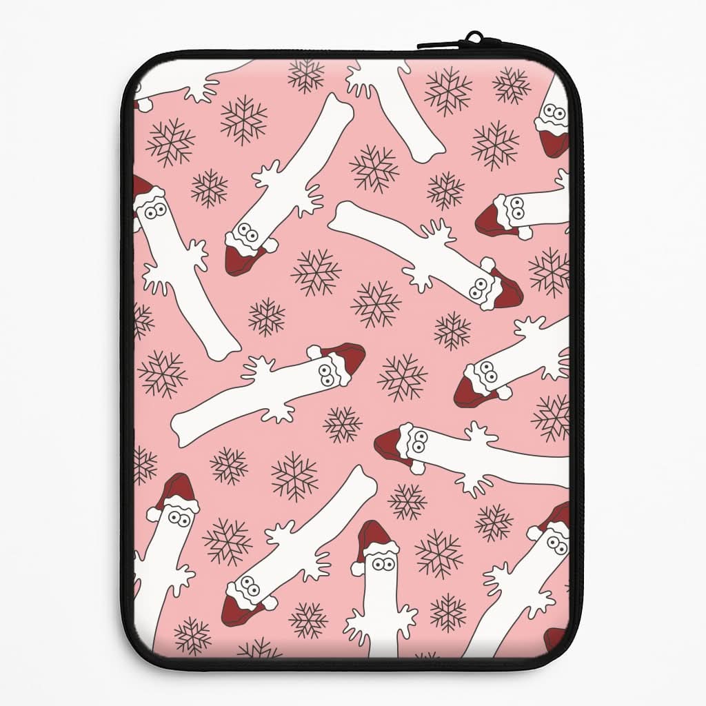 Wiggly Moom Xmas Hat Pattern Laptop Sleeve
