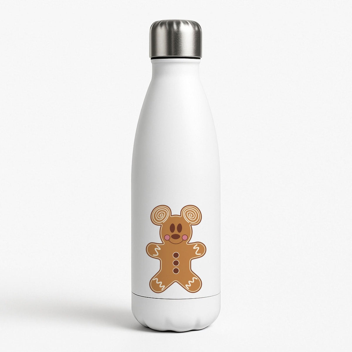 Cartoon Mouse Gingerbread Water Bottle
